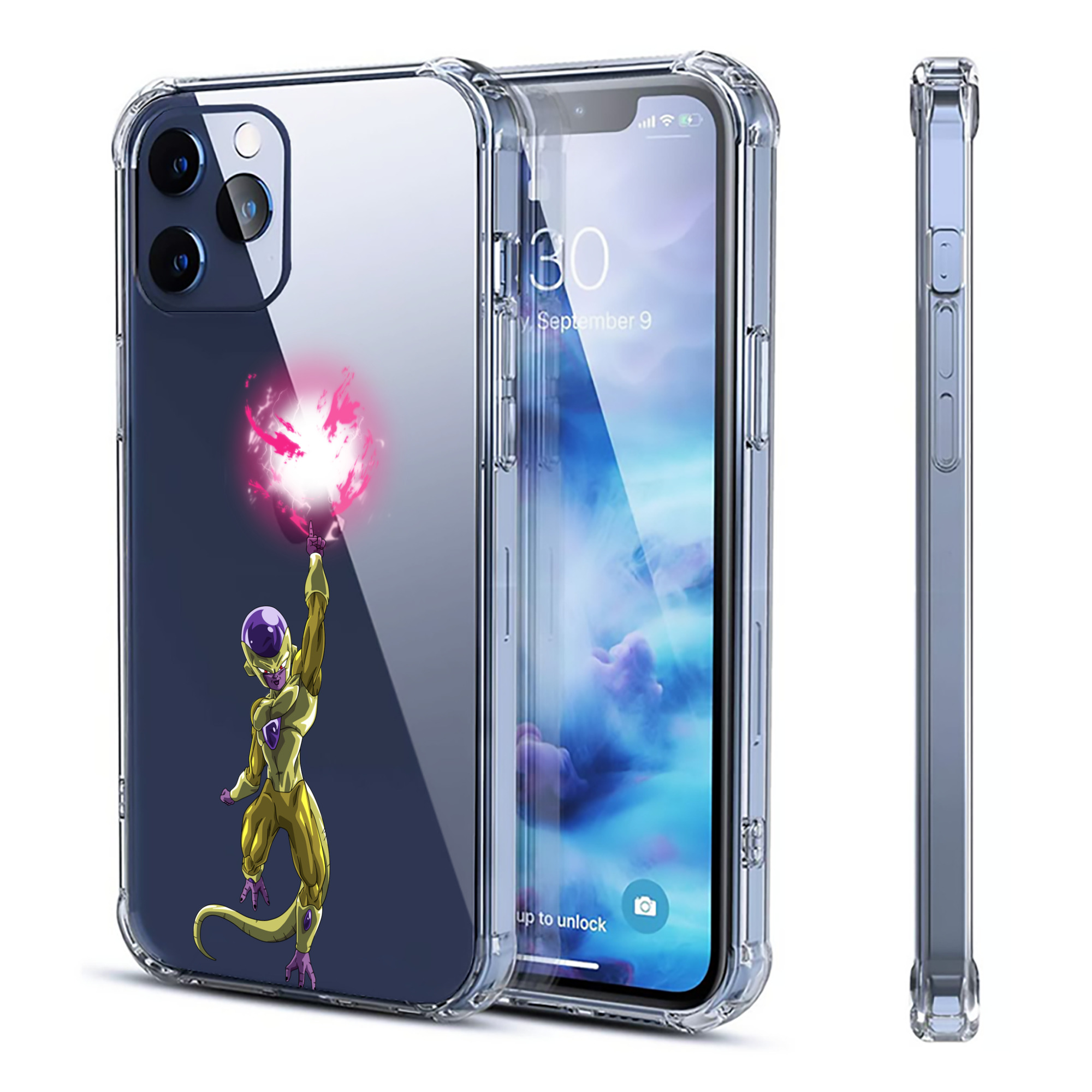 （画像用） ドラゴンボール フリーザ DRAGON BALL Frieza 【iPhone 12シリーズ対応】透明スマホケース（クリアソフトケース）